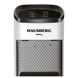 Hausberg HB-8219AB digitális, 2000W, kerámia fűtéssel, láng hatással, távirányitással, időzítővel,elektromos kandalló