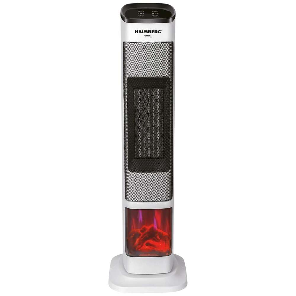 Hausberg HB-8219AB digitális, 2000W, kerámia fűtéssel, láng hatással, távirányitással, időzítővel,elektromos kandalló
