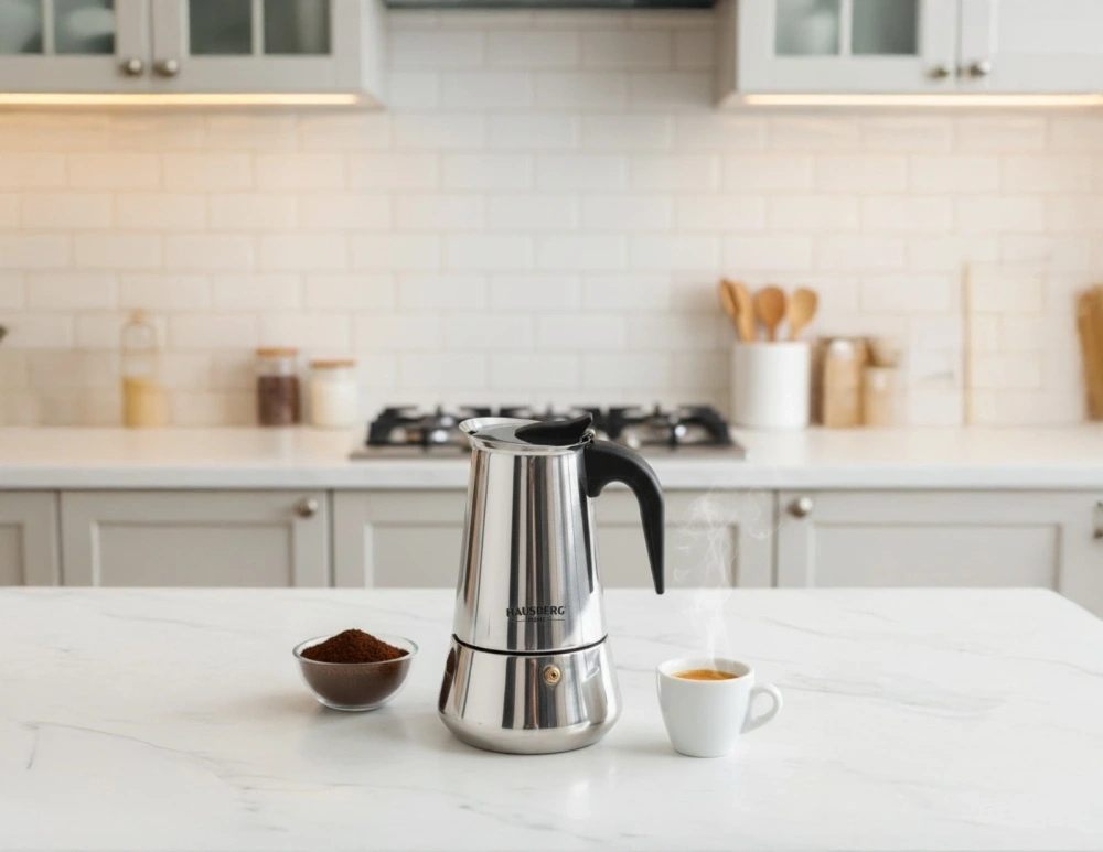 Hausberg HB-H 461 rozsdamentes acél 6 személyes kotyogós kávéfőző