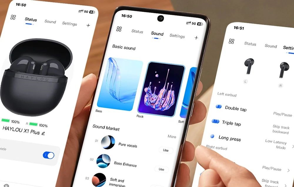 Haylou X1 Plus True Wireless Bluetooth fehér fülhallgató