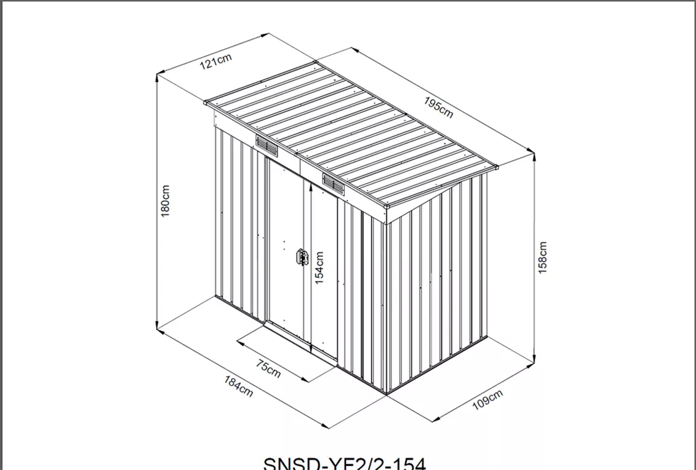 Hecht 4 X 6 PLUS kerti szerszámtároló ház