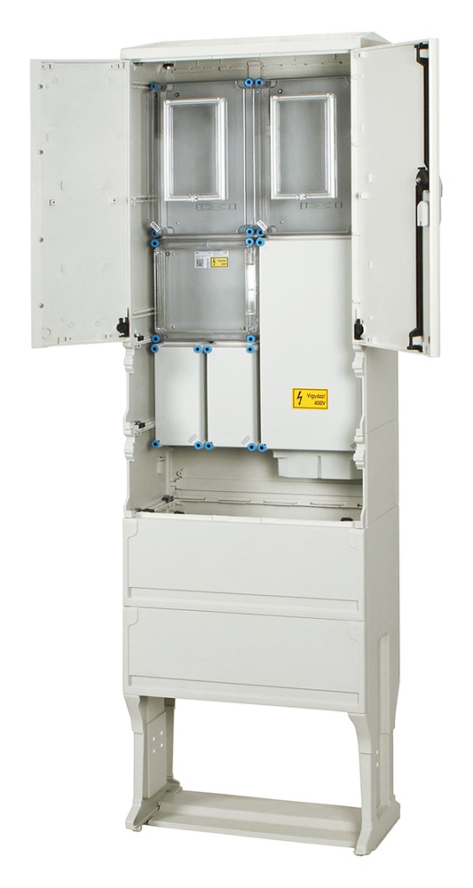 Hensel HB33K0FE-U 1/3F 1xM80+1xH63A földkábeles álló 1-szintes 2-mérőhely mérőszekrény