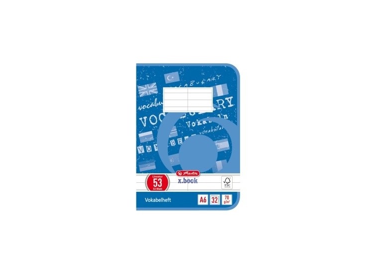 Herlitz A6 32lapos vegyes színű szótárfüzet