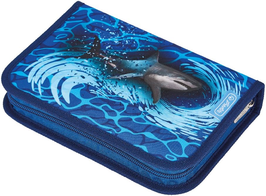 Herlitz Blue Shark 31 részes 2-klapnis töltött tolltartó