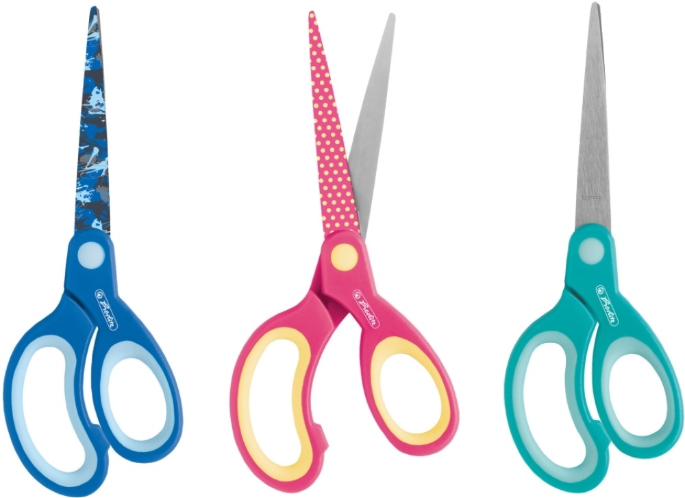 Herlitz Design 17cm balkezes hegyes iskolai olló