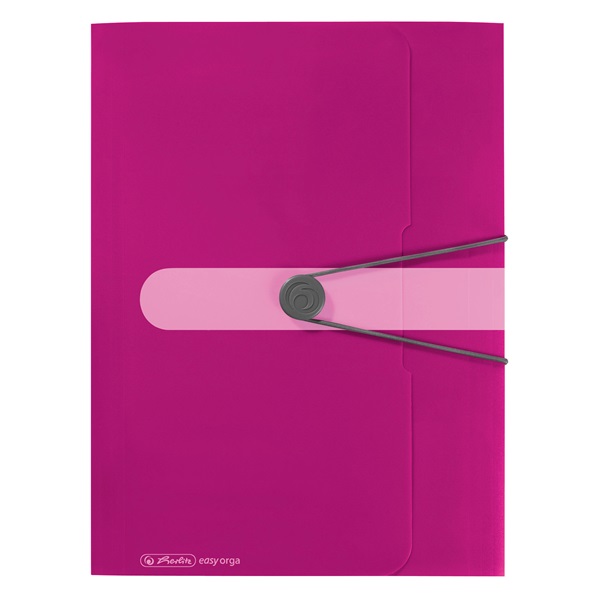 Herlitz Easy orga to go PP A4 málna gumis mappa