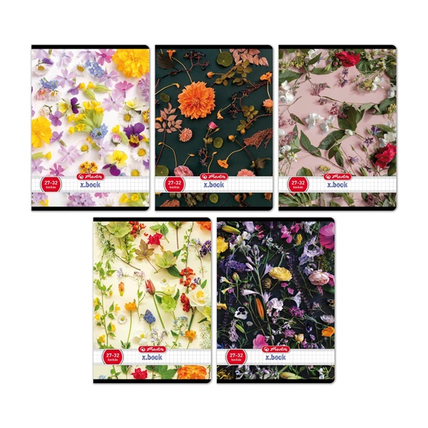 Herlitz Flower A5 27-32 kockás füzet