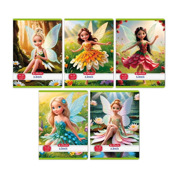 Herlitz Flower Fairy A5 14-32 1. osztályos vonalas füzet