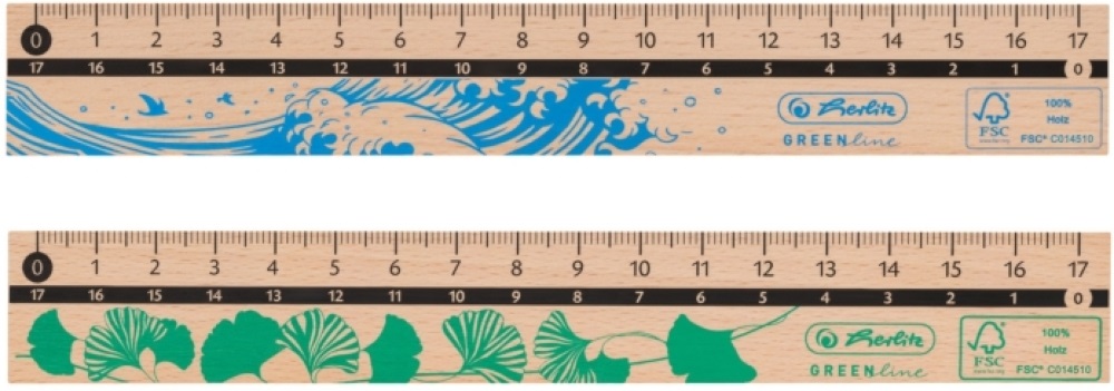 Herlitz GREENline 17cm favonalzó
