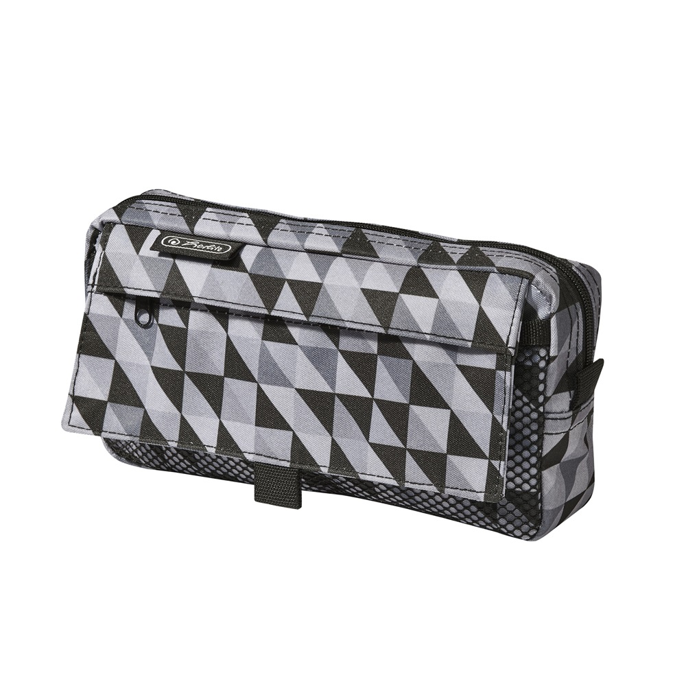 Herlitz Geometric Black 2 zsebes tolltartó