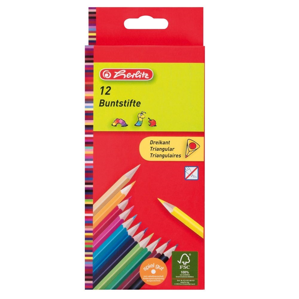 Herlitz Trio lakkozott 12db-os színesceruza készlet