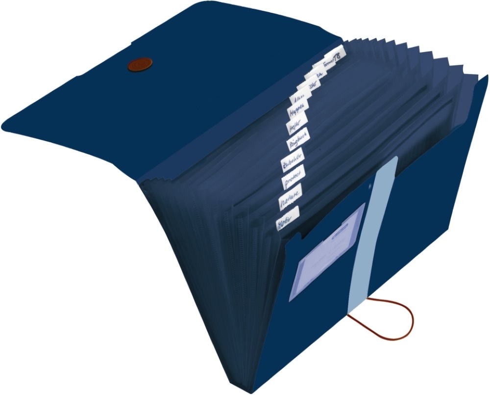 Herlitz easy orga to go GREEN kék PP A4 rekeszes mappa