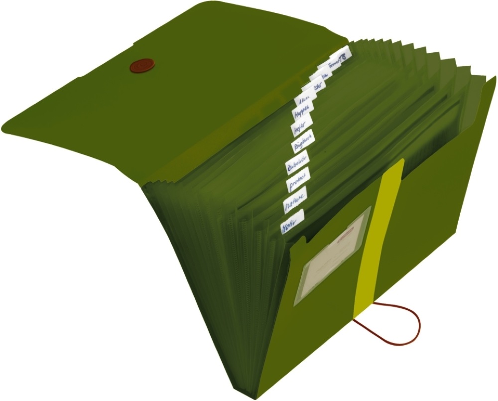 Herlitz easy orga to go GREEN zöld PP A4 rekeszes mappa