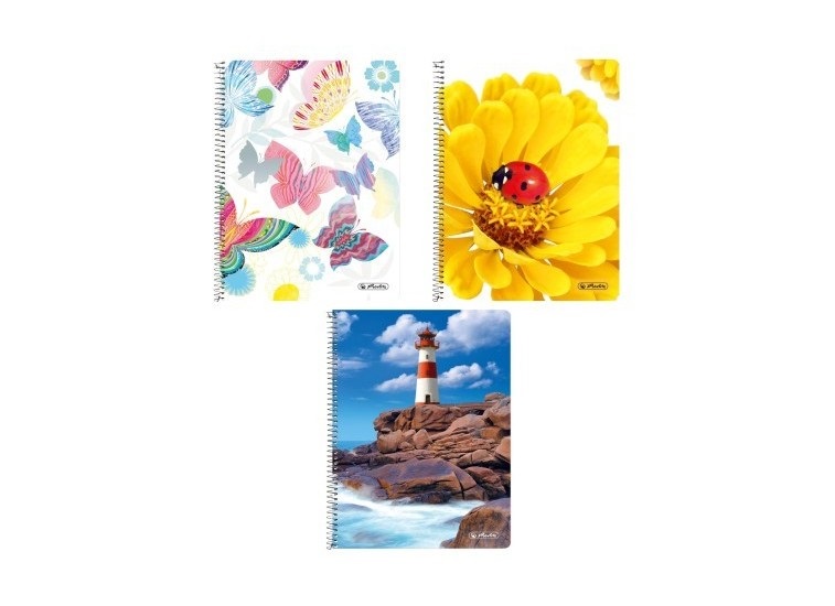 Herlitz mintás A5 160lapos kockás spirálfüzet