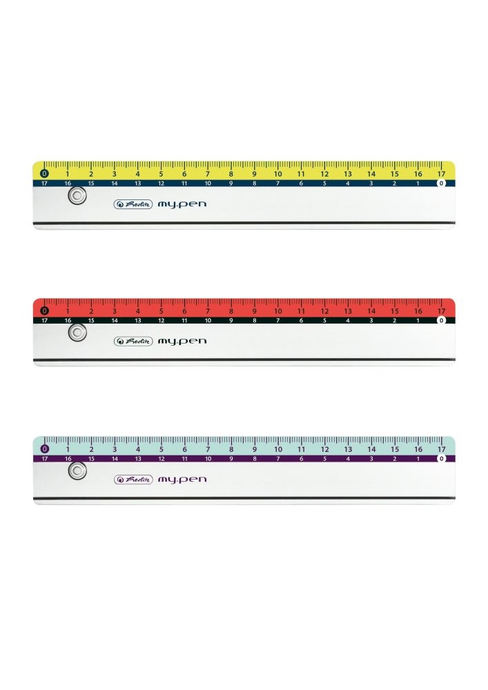 Herlitz my.pen 17cm-es színes vonalzó