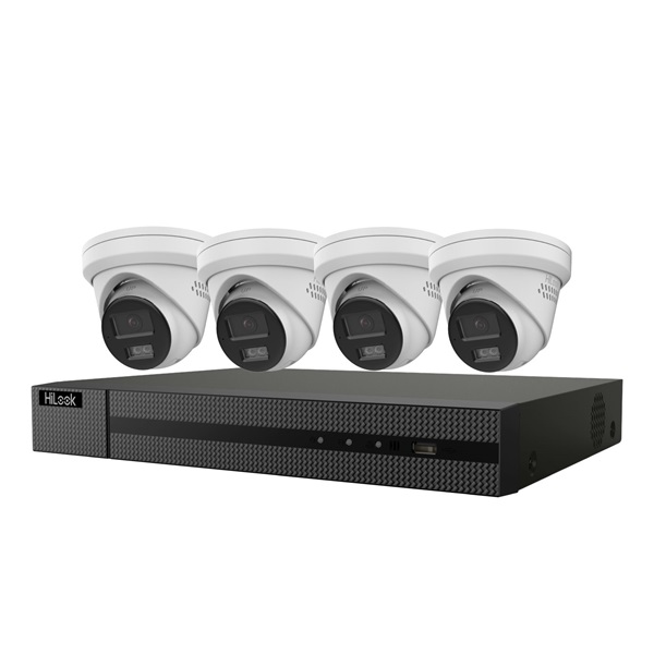 HiLook DS-J142I(STD)/IK28P-460T/HIK EU IP kamera szett, 4x6MP turret kamerával, beépített 2TB HDD-vel