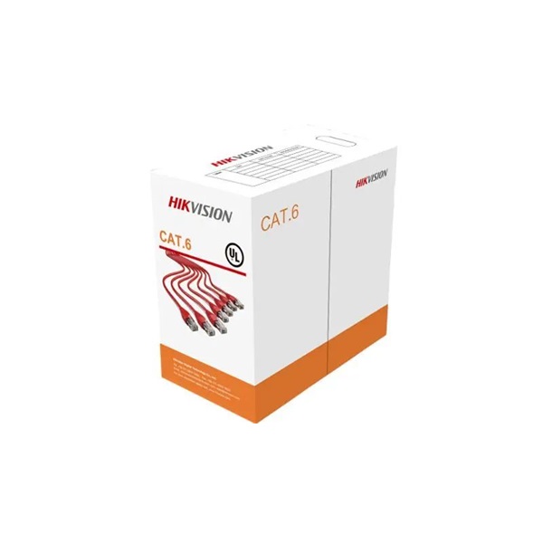Hikvision DS-1LN6-UU Cat6, PVC, AWG23, réz, narancssárga, 305m, UTP fali kábel