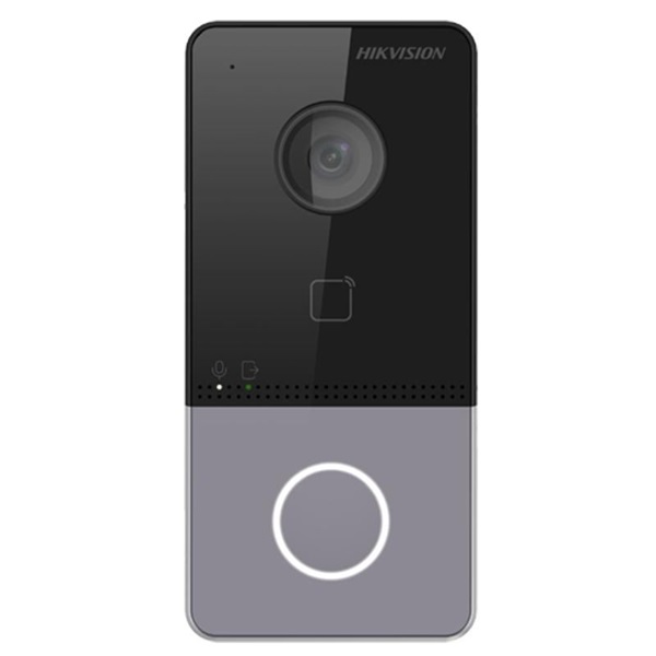 Hikvision DS-KV6113-PE1(C) 1 lakásos, 2MP, IP65, Mifare kártyaolvasóval, PoE, IP videó kaputelefon kültéri egység