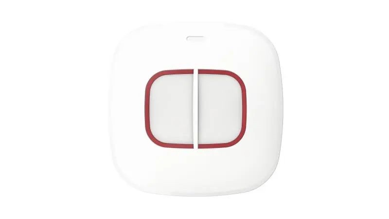 Hikvision DS-PDEB2-EG2-WE vezeték nélküli pánikgomb AXPro központokhoz, kétgombos, 868 MHz, 1x CR2450, IP66