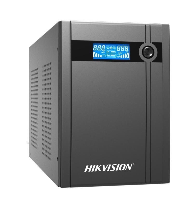 Hikvision DS-UPS3000/MA 3000 VA/1800 W, LCD kijelző, 12V/9Ah 4 db akkumulátor, 4db Schuko(DIN) Szünetmentes tápegység