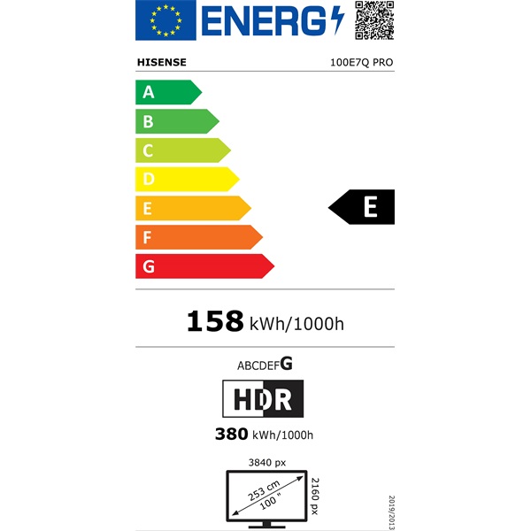 Hisense 100" 100E7QPRO 4K UHD Smart Gamer QLED TV