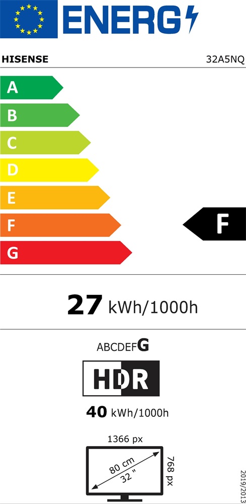 Hisense 32" 32A5NQ Full HD Smart QLED TV (Újracsomagolt)