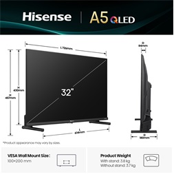 Hisense 32" 32A5Q Full HD Smart QLED TV (Újracsomagolt)