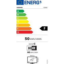 Hisense 43" 43A6K 4K UHD Smart LED TV (Újracsomagolt)