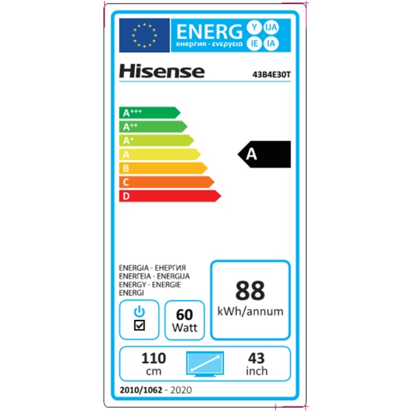 Hisense 43" 43B4E30T Digital Signage 4K UHD IPS LED LFD kijelző