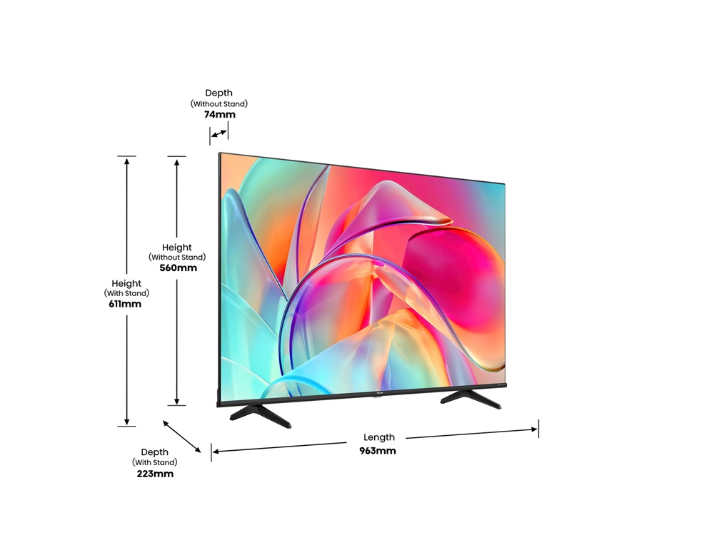 Hisense 43" 43E7KQ 4K UHD Smart QLED TV