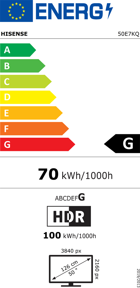 Hisense 50" 50E7KQ 4K UHD Smart QLED TV