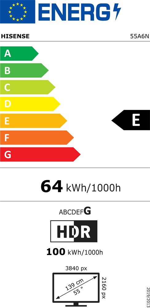 Hisense 55" 55A6N 4K UHD Smart LED TV (Újracsomagolt)