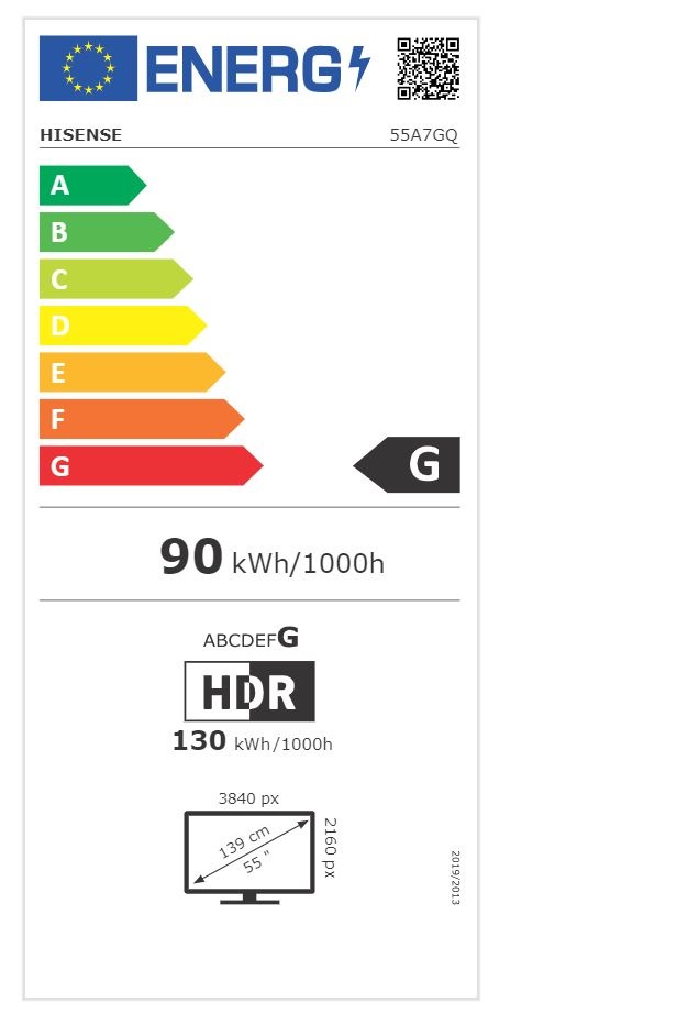 Hisense 55" 55A7GQ 4K UHD Smart QLED TV