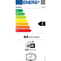 Hisense 55" 55E7Q 4K UHD Smart QLED TV (Újracsomagolt)