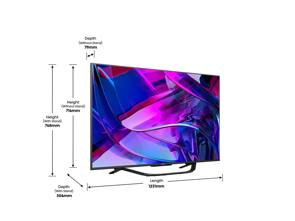 Hisense 55" 55U7KQ 4K UHD Smart MiniLED TV (Újracsomagolt)