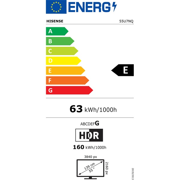 Hisense 55" 55U7NQ 4K UHD Smart MiniLED TV (Újszerű)