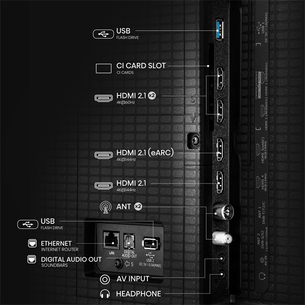 Hisense 55" 55U7Q 4K UHD Smart MiniLED ULED TV (Újracsomagolt)