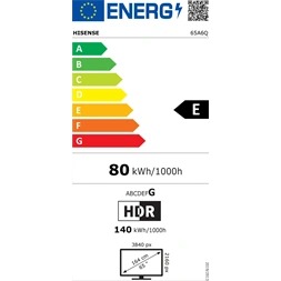 Hisense 65" 65A6Q 4K UHD Smart LED TV (Újszerű)