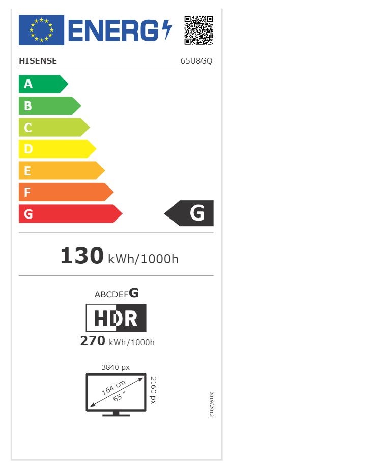 Hisense 65" 65U8GQ 4K UHD Smart ULED TV