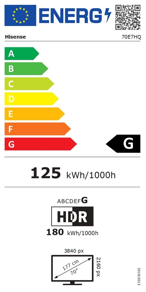 Hisense 70" 70E7HQ 4K UHD Smart QLED TV