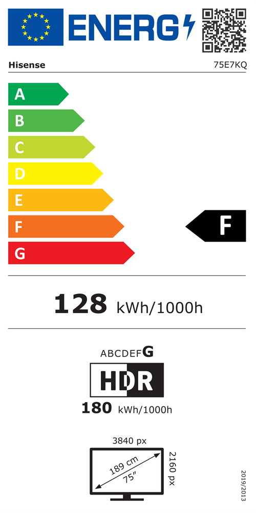 Hisense 75" 75E7KQ 4K UHD Smart QLED TV