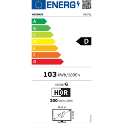 Hisense 85" 85U7Q 4K UHD Smart MiniLED ULED TV