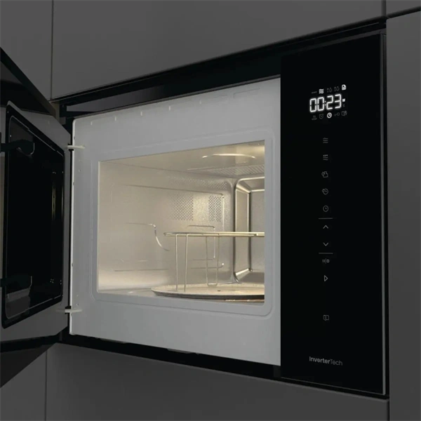 Hisense BIM325GI63DBG fekete, beépíthető, 25 l, mikrohullámú sütő