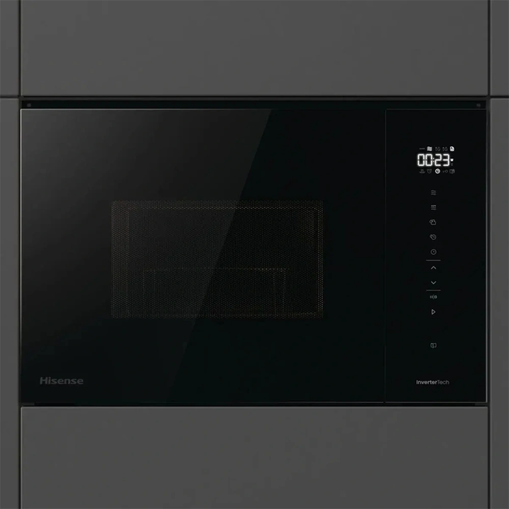 Hisense BIM325GI63DBG fekete, beépíthető, 25 l, mikrohullámú sütő