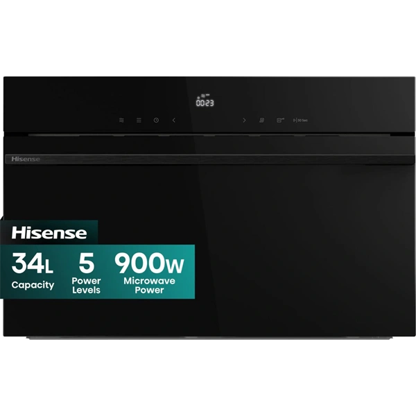 Hisense BIM334G64DBG8 fekete, beépíthető, 34 l, mikrohullámú sütő