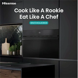 Hisense BIM334G64DBG8 fekete, beépíthető, 34 l, mikrohullámú sütő