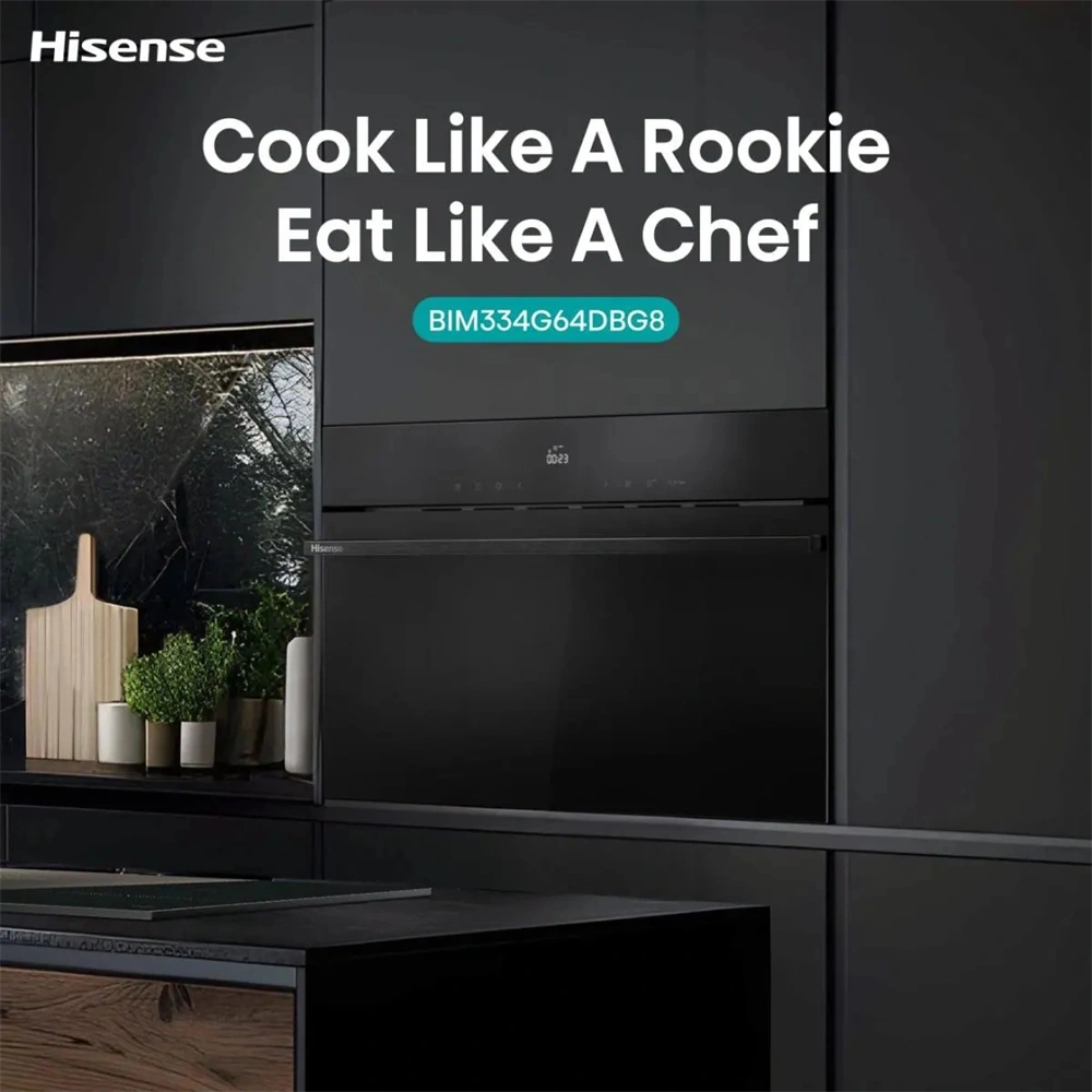 Hisense BIM334G64DBG8 fekete, beépíthető, 34 l, mikrohullámú sütő