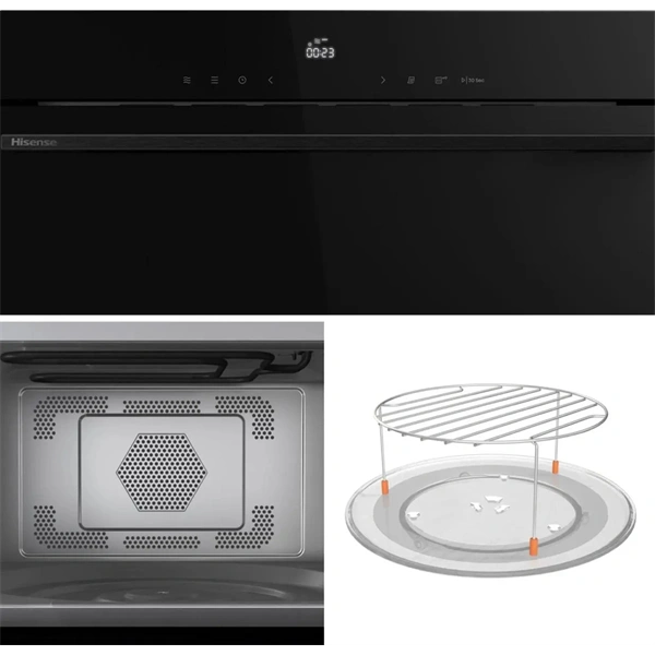 Hisense BIM334G64DBG8 fekete, beépíthető, 34 l, mikrohullámú sütő