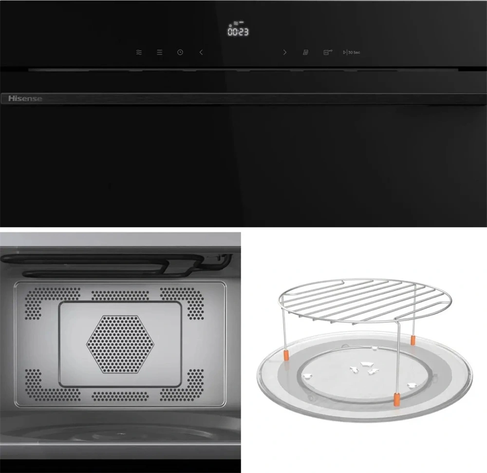 Hisense BIM334G64DBG8 fekete, beépíthető, 34 l, mikrohullámú sütő