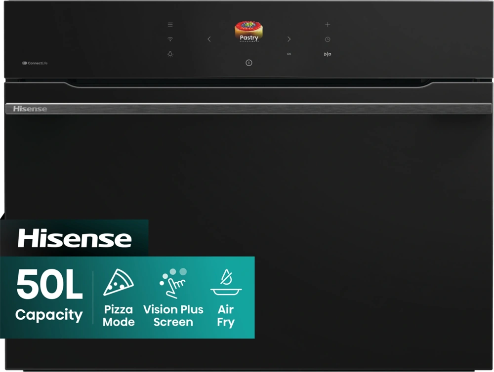 Hisense BIM406A8B fekete, beépíthető, kompakt, 45 cm, mikrohullámú sütő